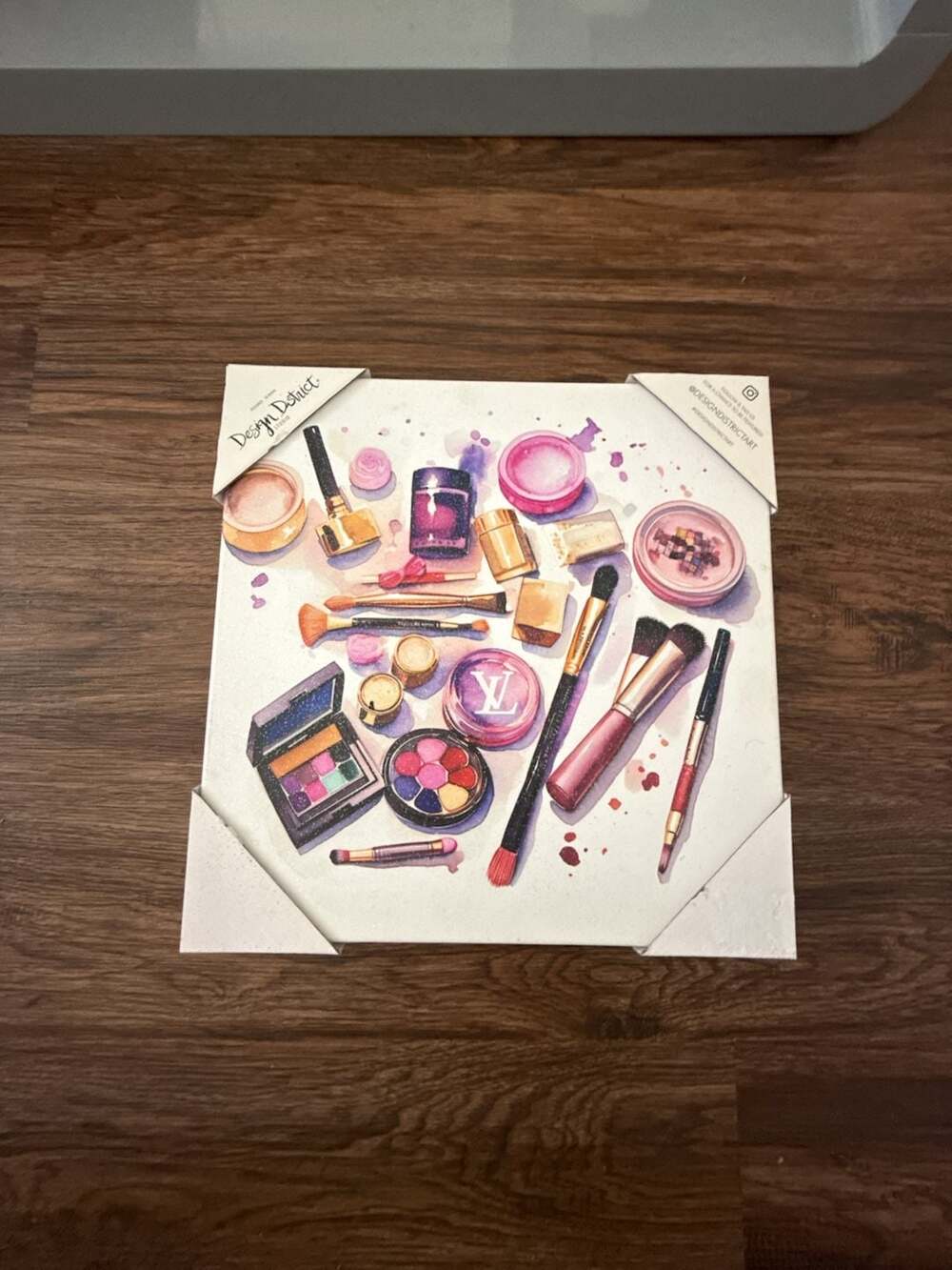 Design District Makeup and LV Watercolor Canvas Wall Art